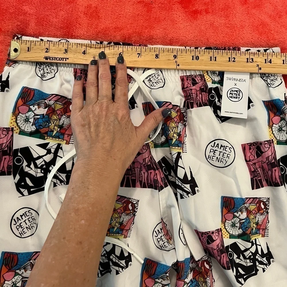 SWIMINISTA X JAMES PETER HENRY L Board Shorts Artwork Toss Print